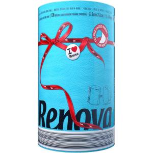 image:imageRenova Blue Paper Towel Pack  1 Roll  120 Sheets  2 Ply  FSC Certified  Sustainable amp AbsorbentBlue