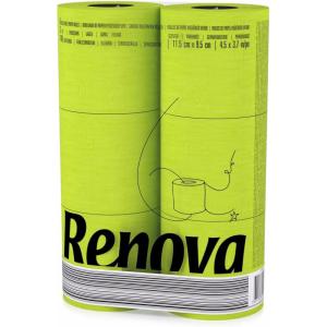 image:imageRenova Green Toilet Paper 3Ply Ideal for Decorating Your Home or Office  Pack of 6 Compact Rolls 140 Sheets  Ecolabel Certified  Dermatologically Tested  Septic Safe  Sustainable amp Soft