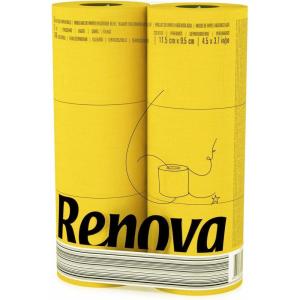 image:imageRenova Yellow Toilet Paper 3Ply Ideal for Decorating Your Home or Office  Pack of 6 Compact Rolls 140 Sheets  Ecolabel Certified  Dermatologically Tested  Septic Safe  Sustainable amp SoftYellow