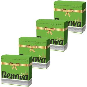 image:imageRenova 160 Square Green Luncheon Paper Napkins 2 Ply  LinenFeel  Set of 4 packs  Gold Collection Elegant Decorative Dinner Napkins  Add Elegance to Any Occasion Upscale Events Parties
