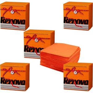 image:imageRenova Colored Dinner Disposable Paper Napkins Folded 1Ply 2 Sets of 70 Napkins YellowYellow Orange Blue White Green Red Pink