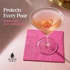 image:imageRenova Cocktail Paper Napkins Black 2Ply 30 Count 87x 87 Black  Soft and Absorbent 2ply party napkins dinners parties weddings and events table decor gift readyPink