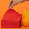 image:imageRenova Red Disposable Paper Napkins 70 Count 126x118  126 x 118 in Unfolded 1Ply Single Layer Soft amp Absorbent 6 Color Options RibbonTied Packaging