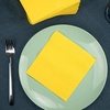 image:imageRenova Yellow Paper Napkins 1Ply 70 Count 126x118  Unfolded Single Layer Made in Portugal Dinner Napkins