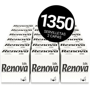 image:imageRenova BLK Napkins  1350 Premium White Napkins  Large Size  2 Ply