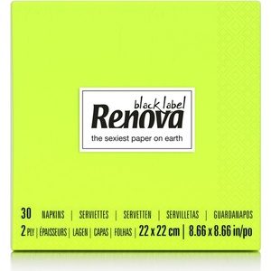 image:imageRenova Cocktail Paper Napkins Black 2Ply 30 Count 87x 87 Black  Soft and Absorbent 2ply party napkins dinners parties weddings and events table decor gift readyGreen