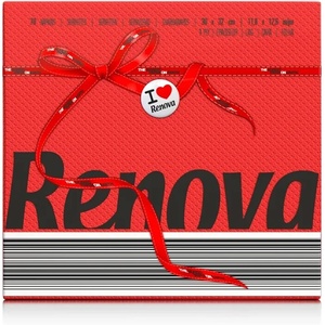 image:imageRenova Red Disposable Paper Napkins 70 Count 126x118  126 x 118 in Unfolded 1Ply Single Layer Soft amp Absorbent 6 Color Options RibbonTied Packaging