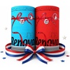 image:imageRenova Colored Paper Towel Bundle 2 Jumbo Rolls Red amp Blue 2Ply 120 Sheets Each FSC Certified Decorative Kitchen Paper Towels