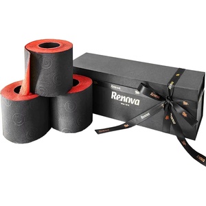 image:imageGift Box Toilet Paper 4 Ply Black amp Red 3 Rolls Luxury Limited Edition