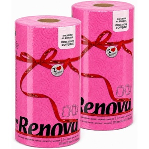image:imageRenova Colored Paper Towel Jumbo Rolls  2 Ply Sheets for Daily Kitchen Tasks Strong Absorption Compact Roll Design DoubleFaced Paper for Versatile Use 120 Sheets per Roll