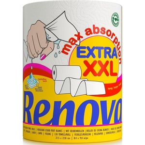 image:imageRenova Max Absorption 200058150 Extra XXL Paper Towel 1 Roll White LargeWhite