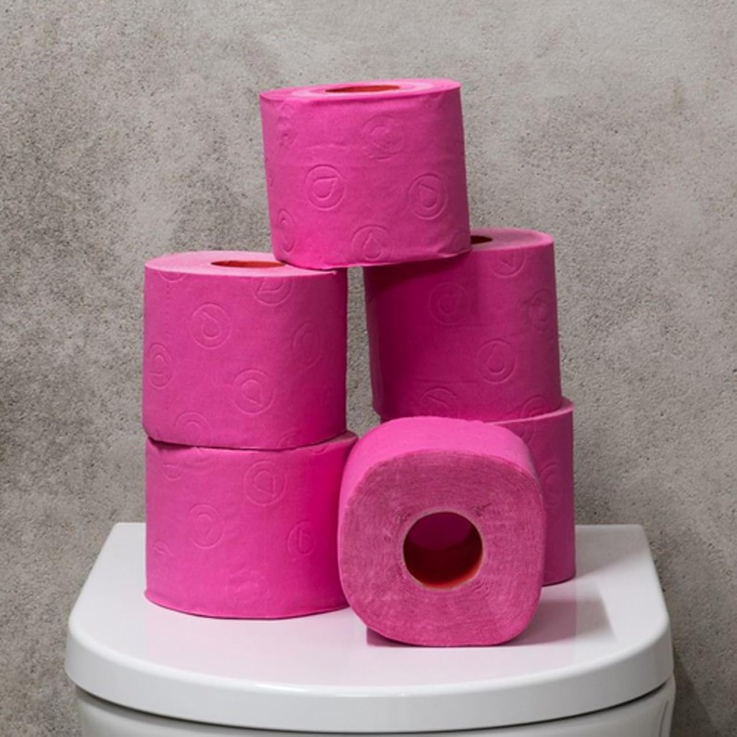 image:imageRenova Colored Toilet Paper 3Ply 4 Jumbo Rolls Per Pack 180 Sheets Per Roll Color Blue Pink Rosa Red Vanilla Lime Green  Multipack Sets Available Red 4 Count 1 PackPink