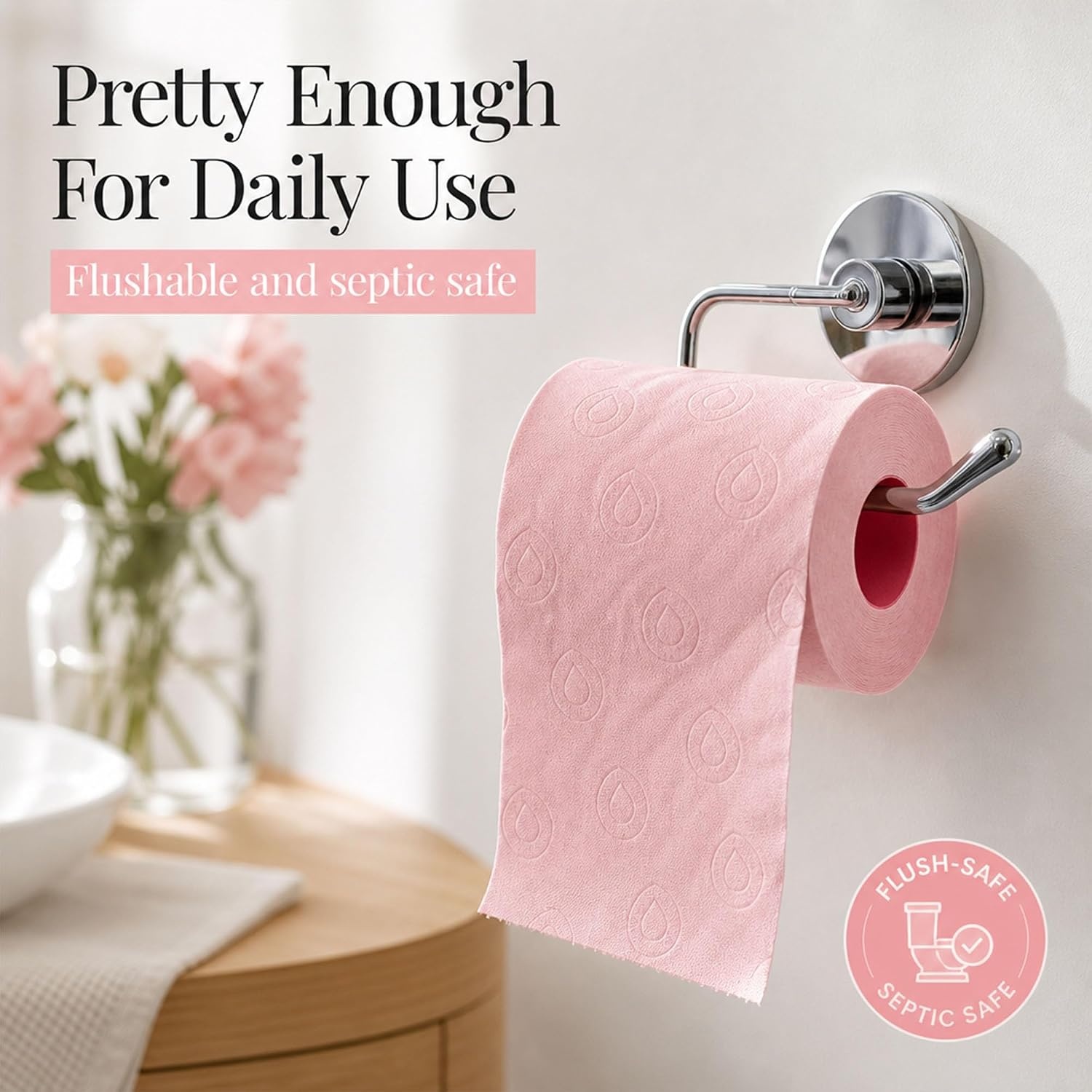 image:imageRenova Colored Toilet Paper 3Ply 4 Jumbo Rolls Per Pack 180 Sheets Per Roll Color Blue Pink Rosa Red Vanilla Lime Green  Multipack Sets Available Red 4 Count 1 PackRosa