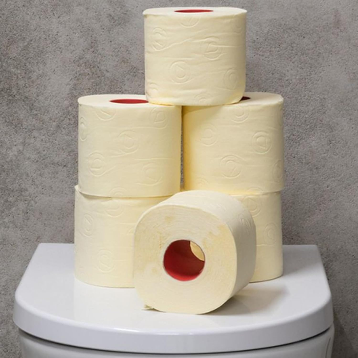 image:imageRenova Colored Toilet Paper 3Ply 4 Jumbo Rolls Per Pack 180 Sheets Per Roll Color Blue Pink Rosa Red Vanilla Lime Green  Multipack Sets Available Red 4 Count 1 PackVanilla