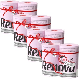 image:imageRenova Colored Toilet Paper 3Ply 4 Jumbo Rolls Per Pack 180 Sheets Per Roll Color Blue Pink Rosa Red Vanilla Lime Green  Multipack Sets Available Red 4 Count 1 PackRosa