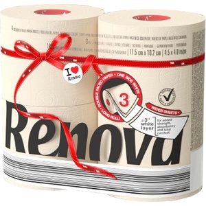 image:imageRenova Colored Toilet Paper 3Ply 4 Jumbo Rolls Per Pack 180 Sheets Per Roll Color Blue Pink Rosa Red Vanilla Lime Green  Multipack Sets Available Red 4 Count 1 PackVanilla