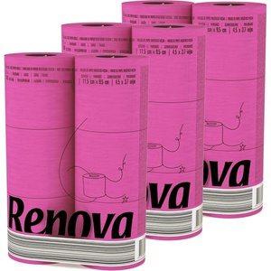 image:imageRenova Toilet Paper RollScented3 Packs18 Rolls Soft Colored Pink  3Ply Soft Tissue EcoLabel Certified Dermatologically Tested Septic Safe Sustainable amp Soft 140 Sheets per RollPink