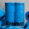 image:imageRenova Blue Toilet Paper 3Ply  Pack of 6 Compact Rolls  140 Sheets  EcoLabel Certified Dermatologically Tested Septic Safe Sustainable amp Soft  EcoLabel Certified Dermatologically Tested Septic Safe Sustainable amp Soft Colored Bathroom Tissue Gift Idea