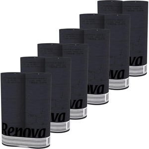 image:imageRenova Black Toilet Paper 3Ply6 Rolls140 Quality SheetsSet of 6 Packs  3Ply Soft Tissue EcoLabel Certified Dermatologically Tested Septic Safe Sustainable amp Soft Colored Bathroom Tissue