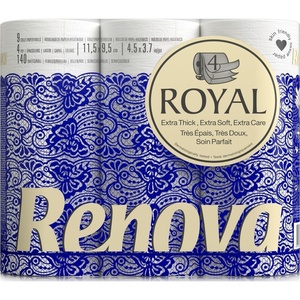 image:imageRenova Royal 200045194 Toilet Paper 9 Rolls White Regular9 count Pack of 1