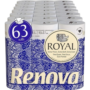 image:imageRenova Royal 4Layer Toilet Paper 63 Premium Rolls Extra Soft Paper White63 Rollos