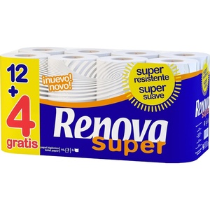image:imageRenova Super Prom Toilet Paper  16 White Rollswhite