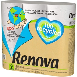 image:imageRenova Toilet Paper 100 Recycled amp Paper Pack 9 units 921 g