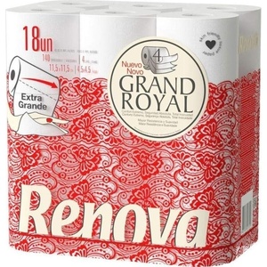 image:imageRenova Toilet Paper Grand Royal 4 Layers  18 Extra Large Premium RollsWhite