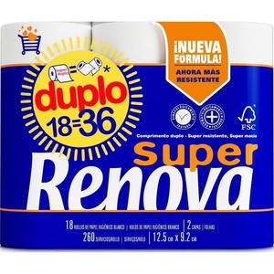 image:imageRenova Toilet Paper Super White Double  18 Rolls