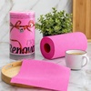 image:imageRenova Colored Paper Towel Jumbo Rolls  2 Ply Sheets for Daily Kitchen Tasks Strong Absorption Compact Roll Design DoubleFaced Paper for Versatile Use 120 Sheets per Roll Pink 3 Rolls