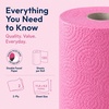image:imageRenova Colored Paper Towel Jumbo Rolls  2 Ply Sheets for Daily Kitchen Tasks Strong Absorption Compact Roll Design DoubleFaced Paper for Versatile Use 120 Sheets per Roll Pink 3 Rolls