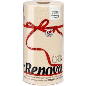 image:imageRenova Mint Paper Towel Roll 2 Ply 120 Sheets  Same Count Now More Compact and Absorbent Pack of 2Cream