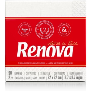 image:imageRenova Paper Napkins Type of White Table Cocktail  90 NapkinsWhite