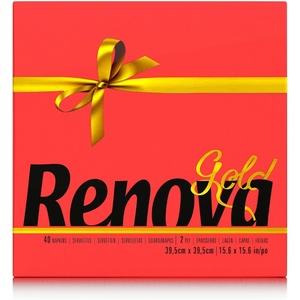 image:imageRenova Paper Napkins Gold Red  40 Napkins